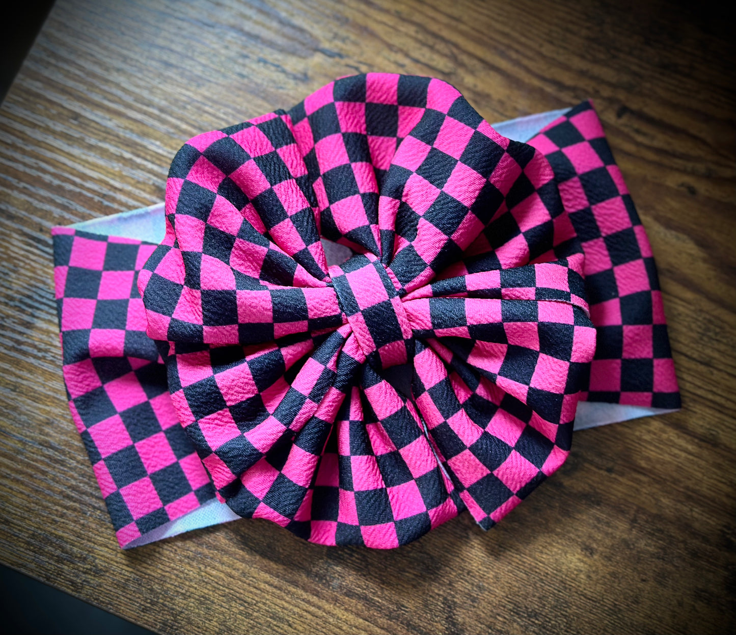 Hot Pink & Black Checks