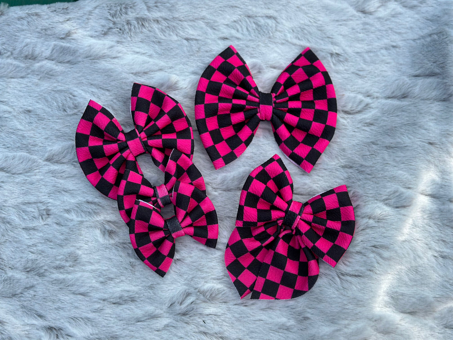 Hot Pink & Black Checks