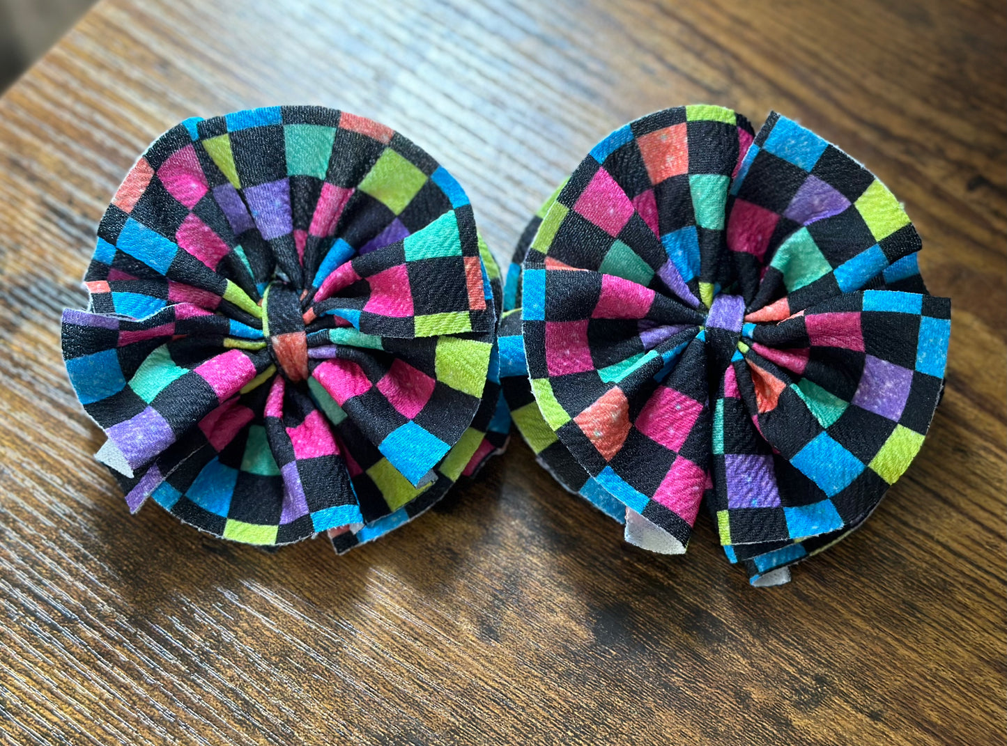 Glitter Rainbow Checks