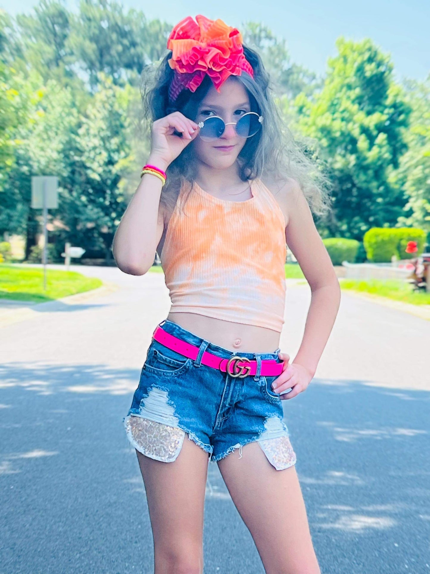 Strawberry Lemonade Tie Dye Ribbed Velvet