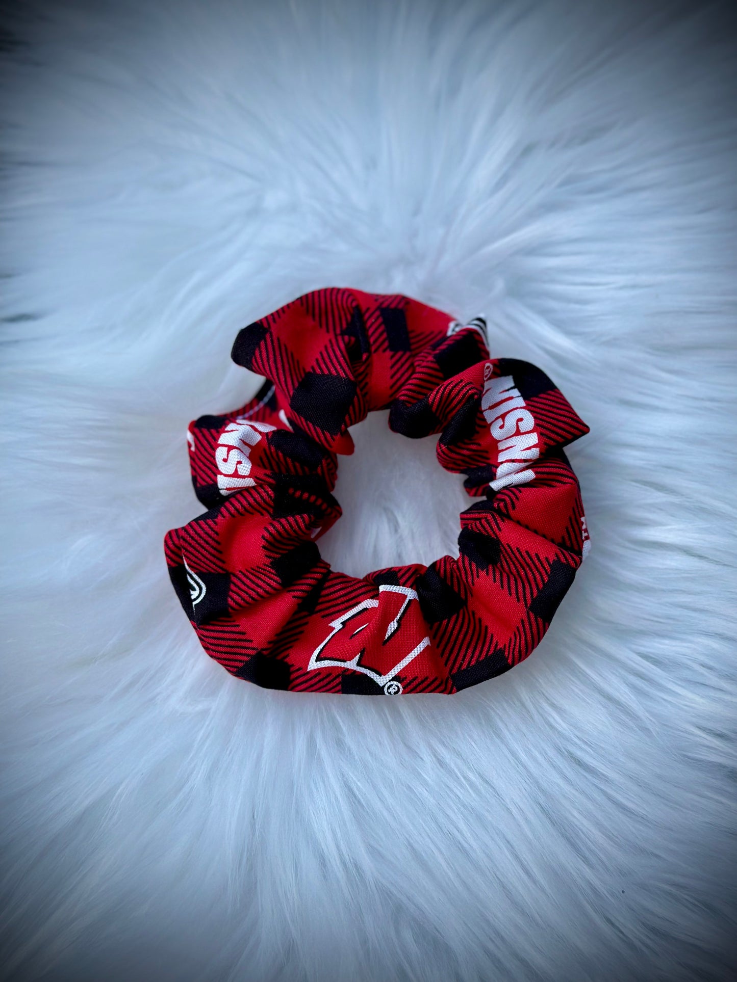 Wisconsin Plaid Scrunchy