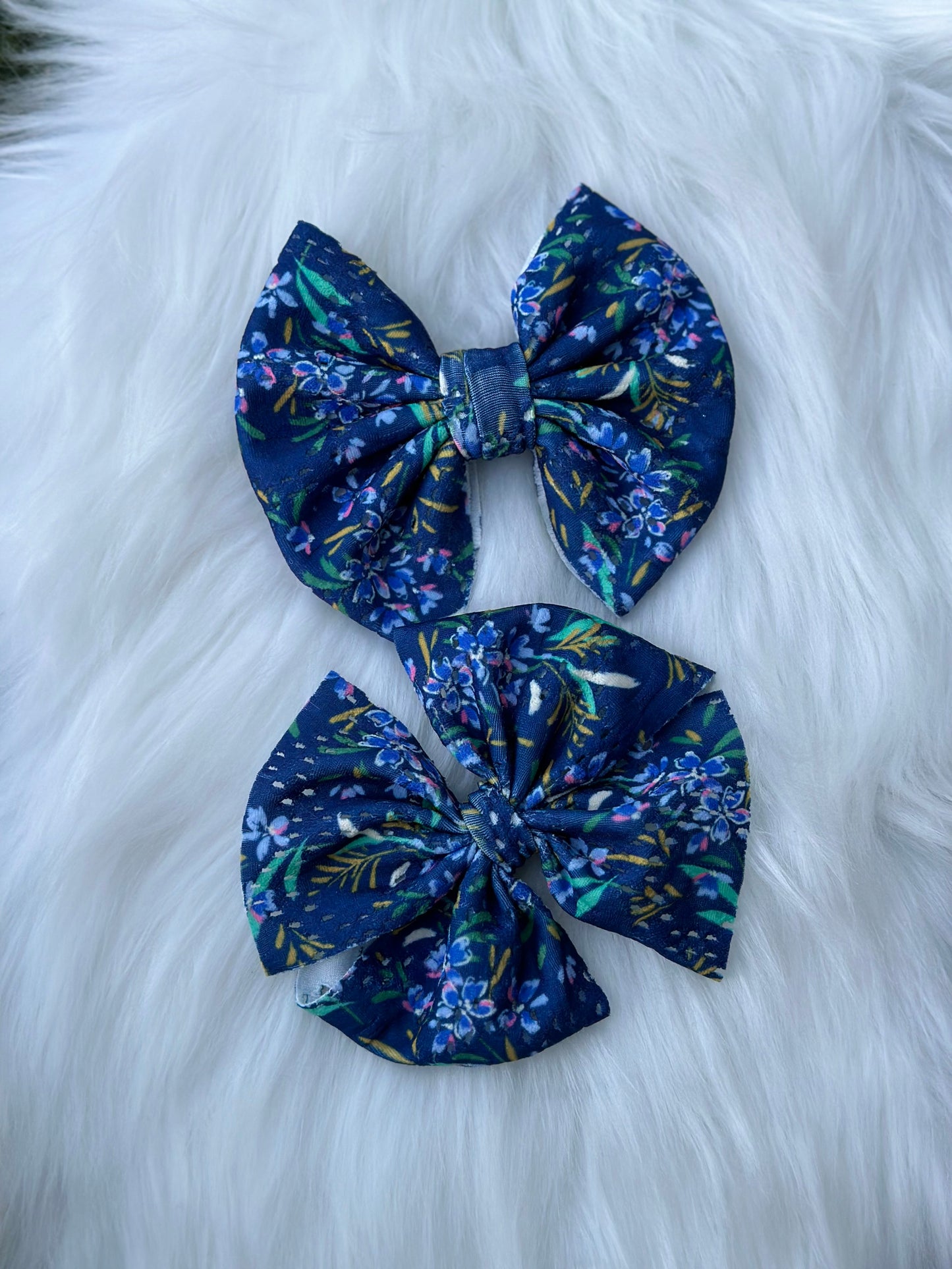 Navy Bluebonnet Eyelet