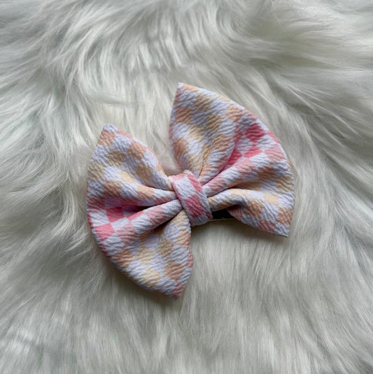 Peach Ombre Checkers