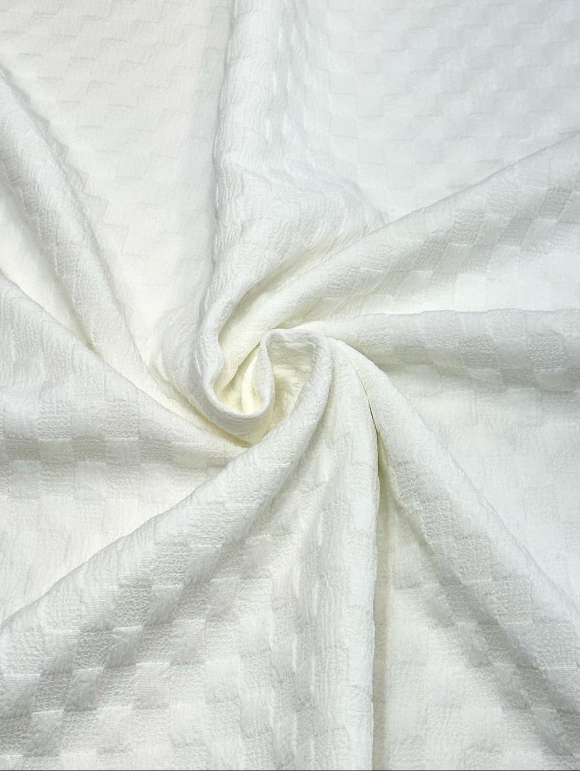 Ivory Embossed Checks