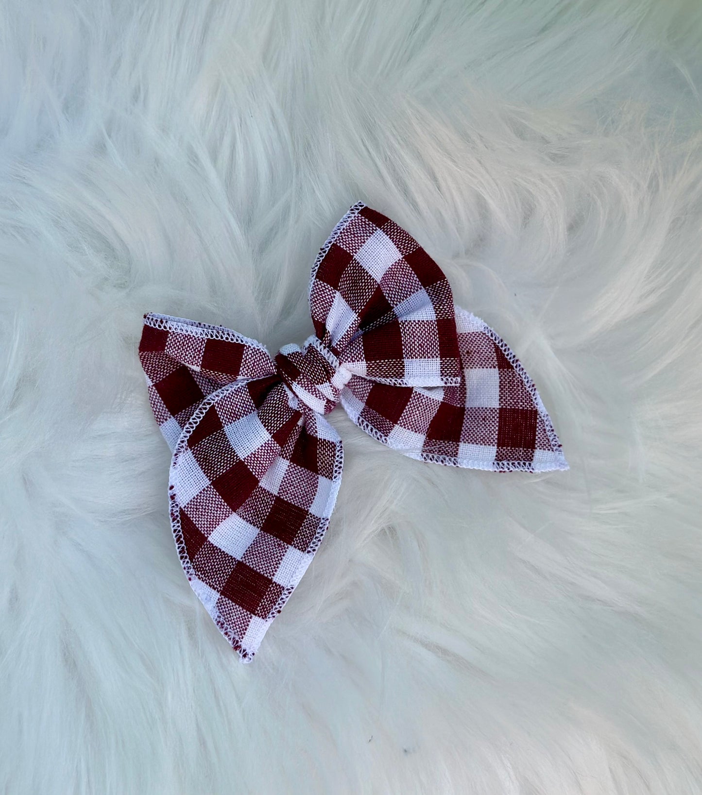 Burgundy Gingham Fable