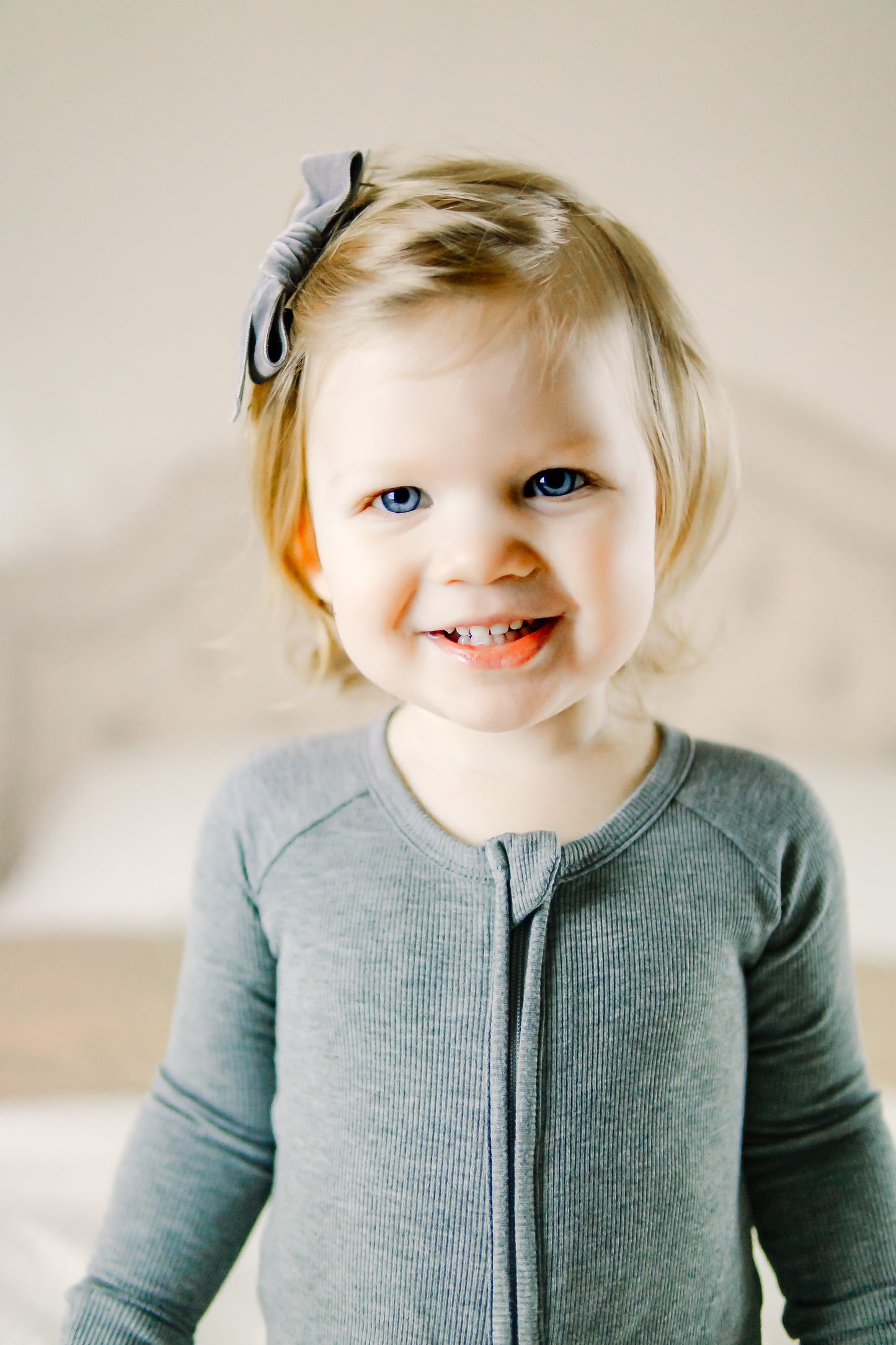 Heather (Gray) Ribbed Romper