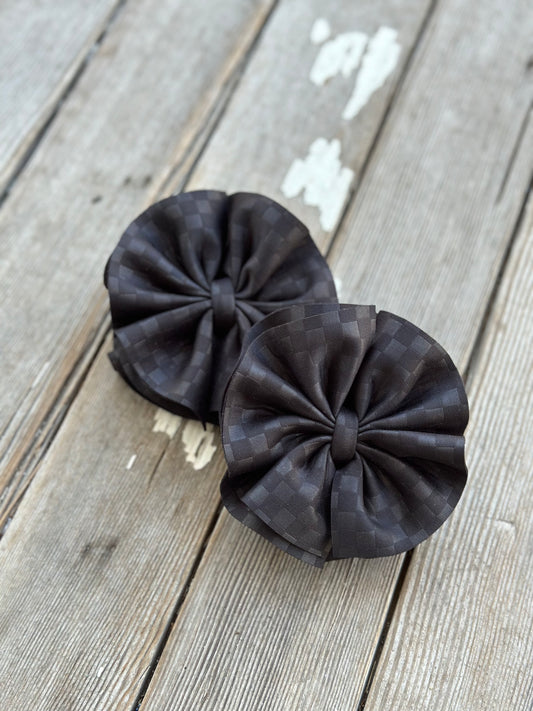 Black on Black Checkers Puff